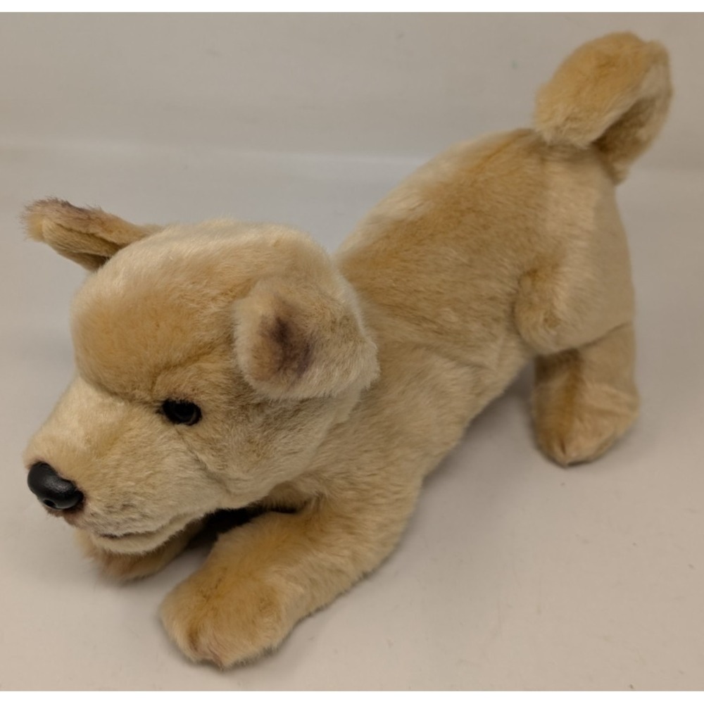 Demdaco Realistic Golden Lab Labrador Dogโ Plush Cute Puppy Stuffed 10" VTG